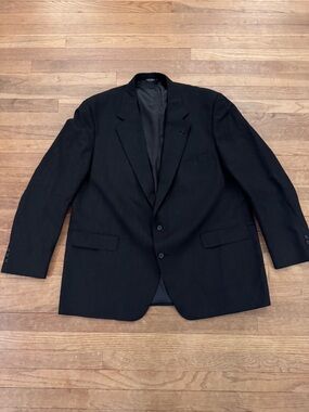 Turnbury Men's Black 100% Pure Wool Blazer - Size 52L
 b42